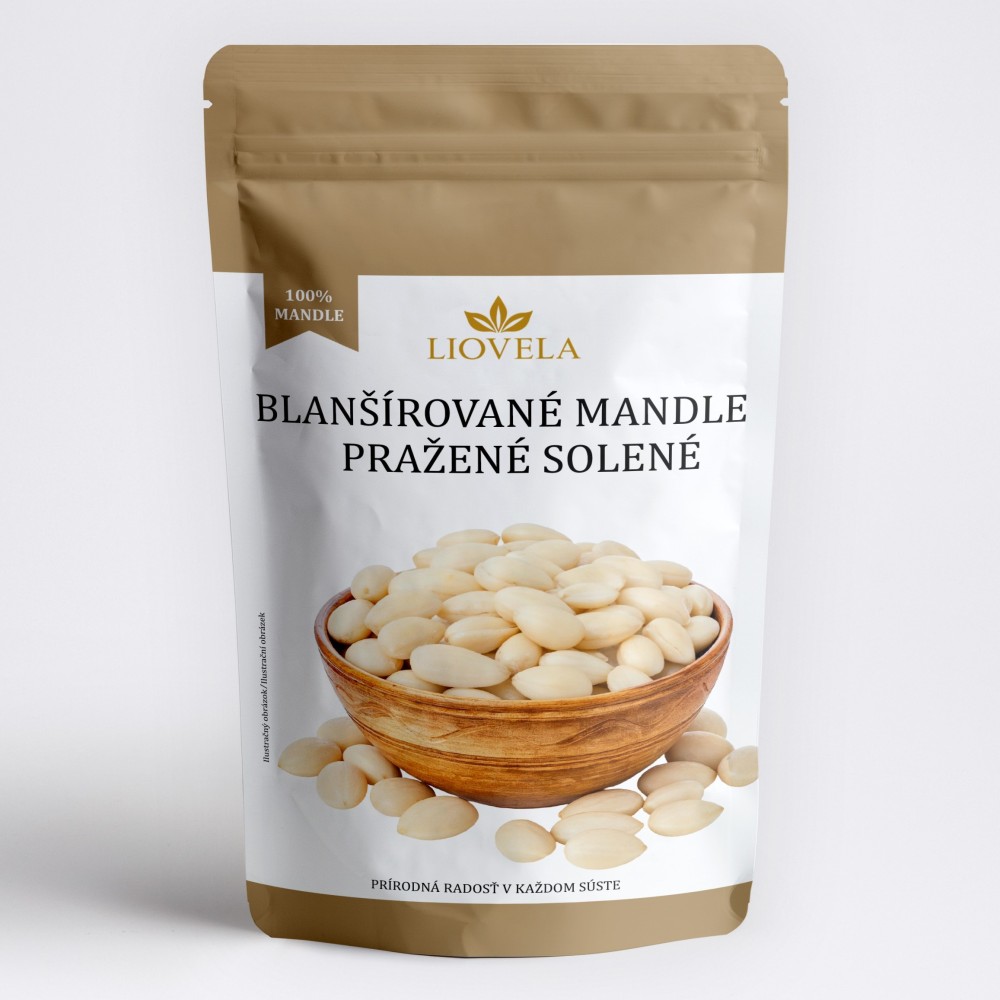 Pražené Solené Mandle – Chrumkavé 100% Prírodné | Liovela